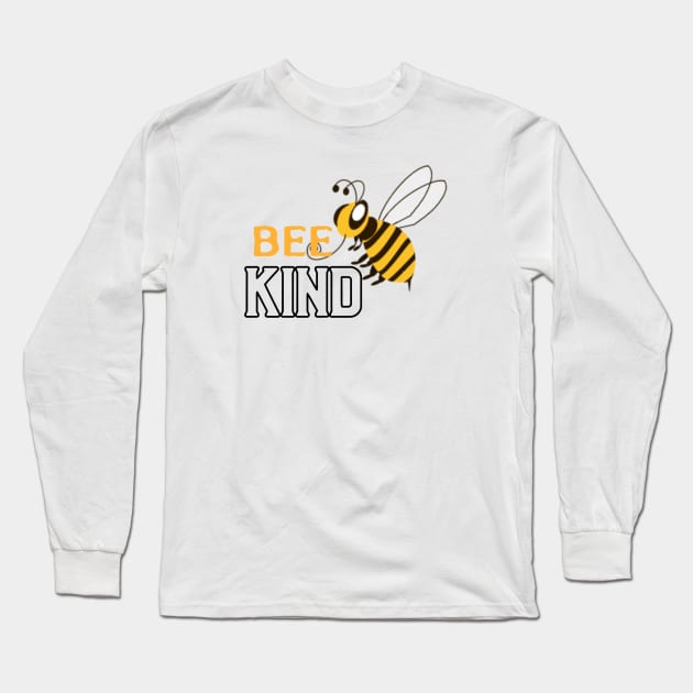 Bee Kind Long Sleeve T-Shirt by Purple Canvas Studio